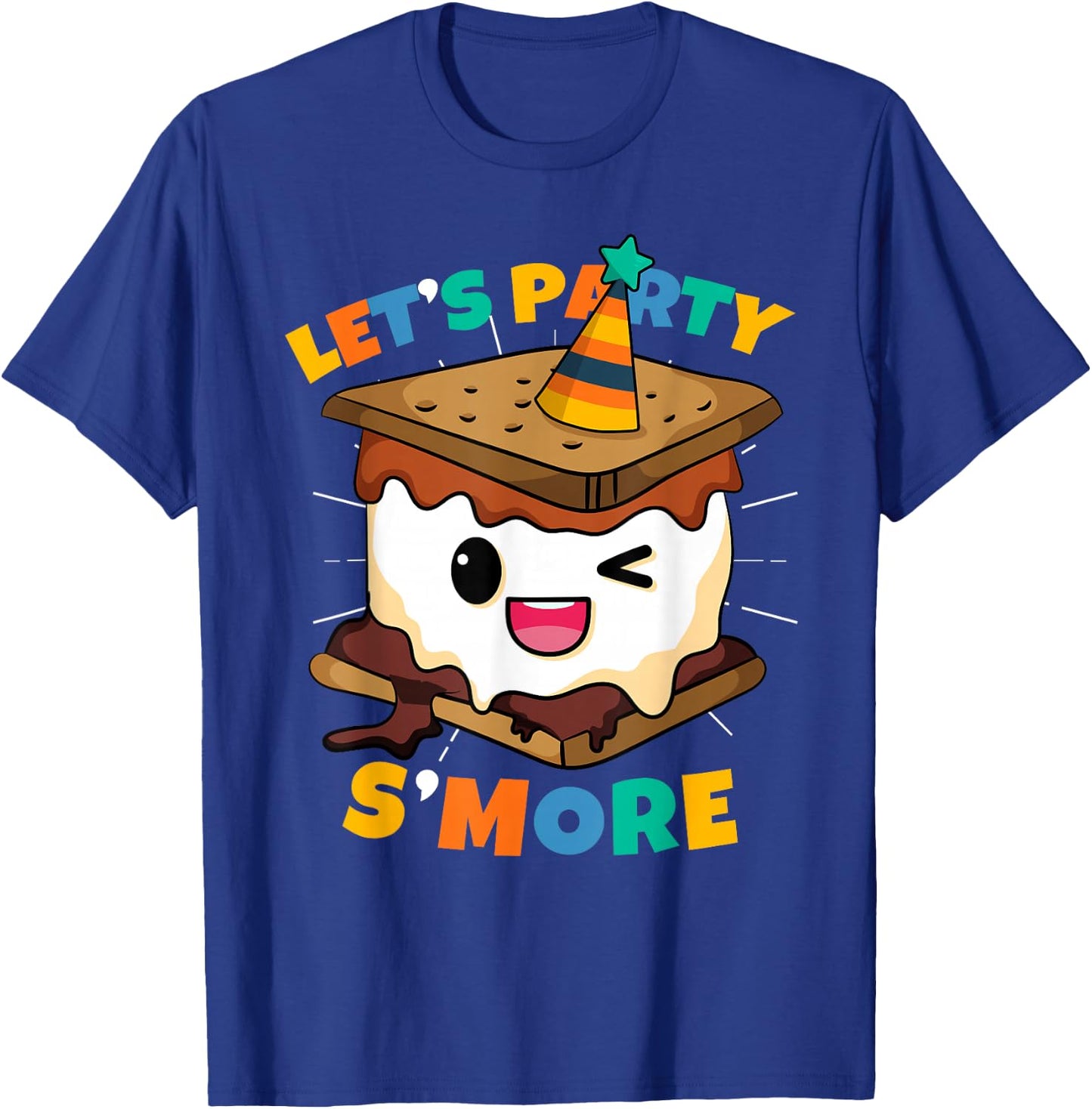 Let's Party S'more Toddler Boy Camping Cute Smores T-Shirt - T-Shirt | Royal