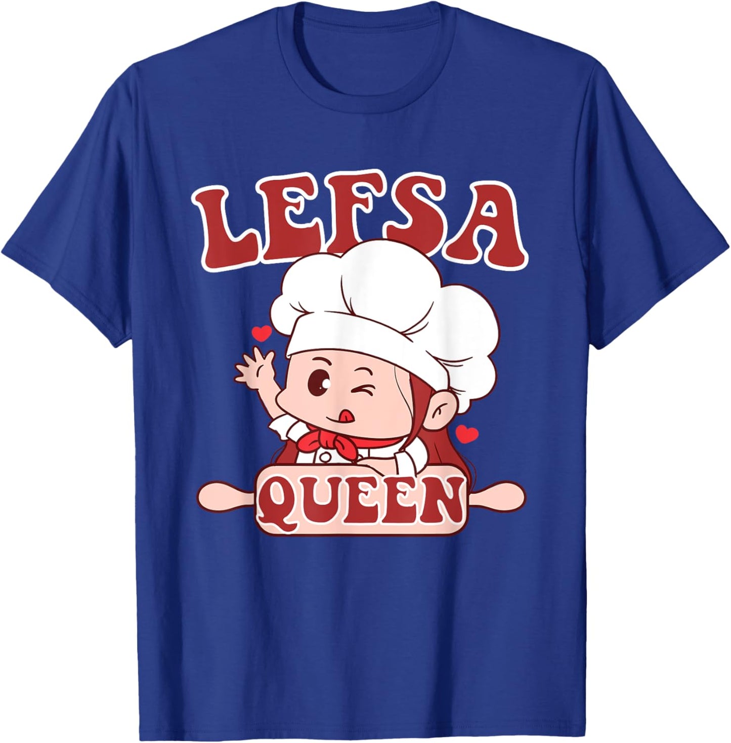 Lefsa Queen Norwegian Potato Flatbread T-Shirt - T-Shirt | Royal