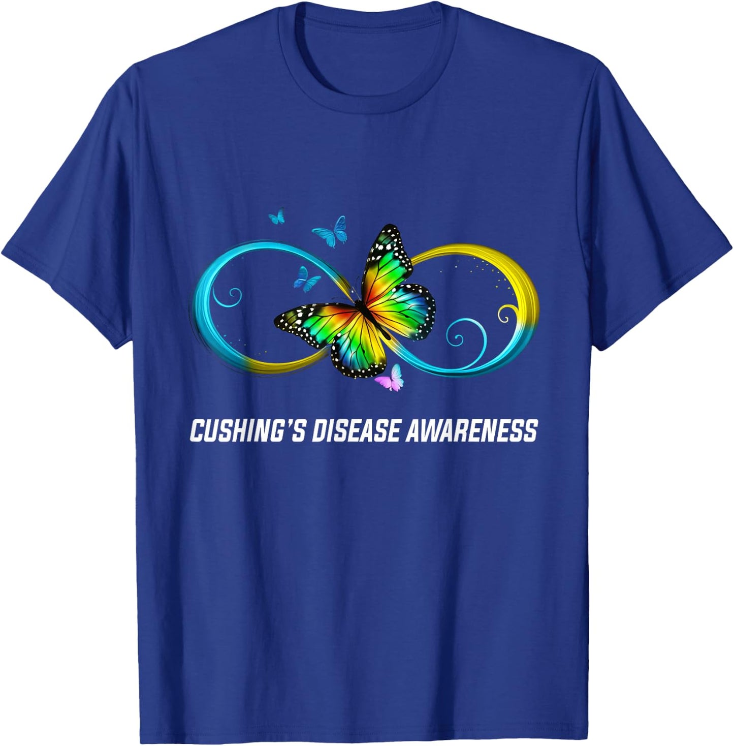Infinity Butterfly Cushing's Disease Awareness T-Shirt - T-Shirt | Royal
