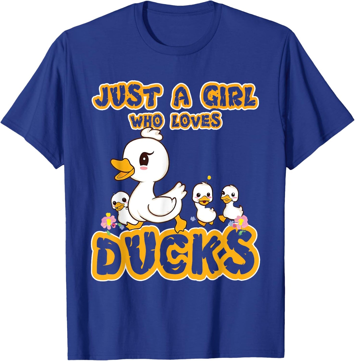 Just A Girl Who Loves Ducks - Duck Family T-Shirt - T-Shirt | Royal