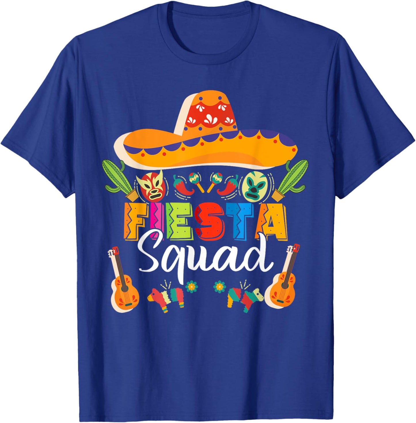 Funny Cinco De Mayo Fiesta Squad Mexican Party Cinco De Mayo T-Shirt - T-Shirt | Royal