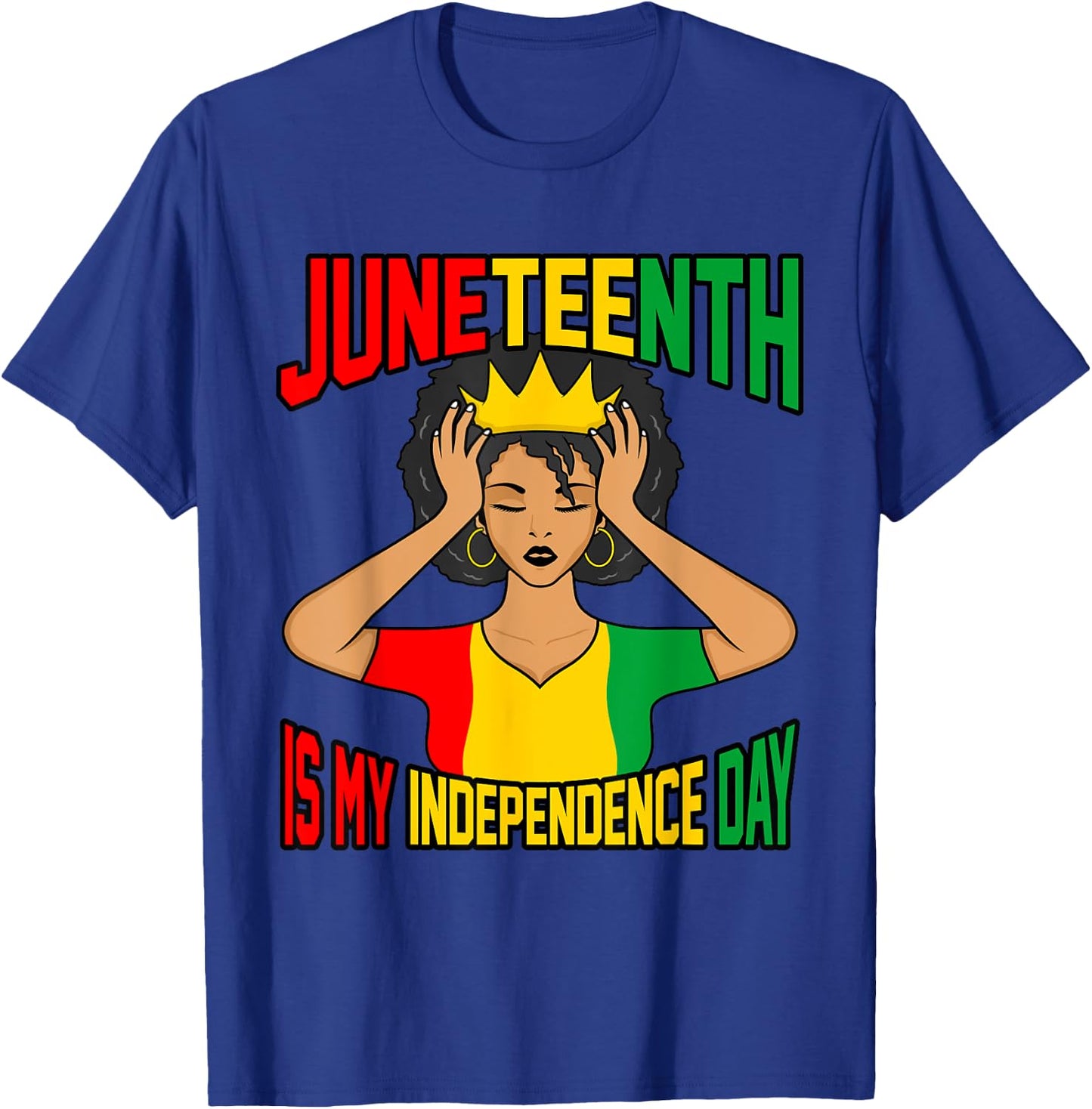 My Independence Juneteenth Black History Month Graphic T-Shirt - T-Shirt | Royal
