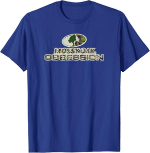Mossy Oak Obsession Camouflage Classic Outdoors Logo T-Shirt - T-Shirt | Royal