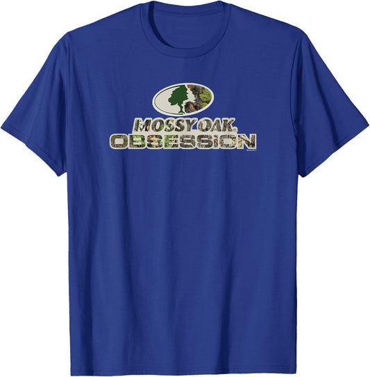 Mossy Oak Obsession Camouflage Classic Outdoors Logo T-Shirt - T-Shirt | Royal