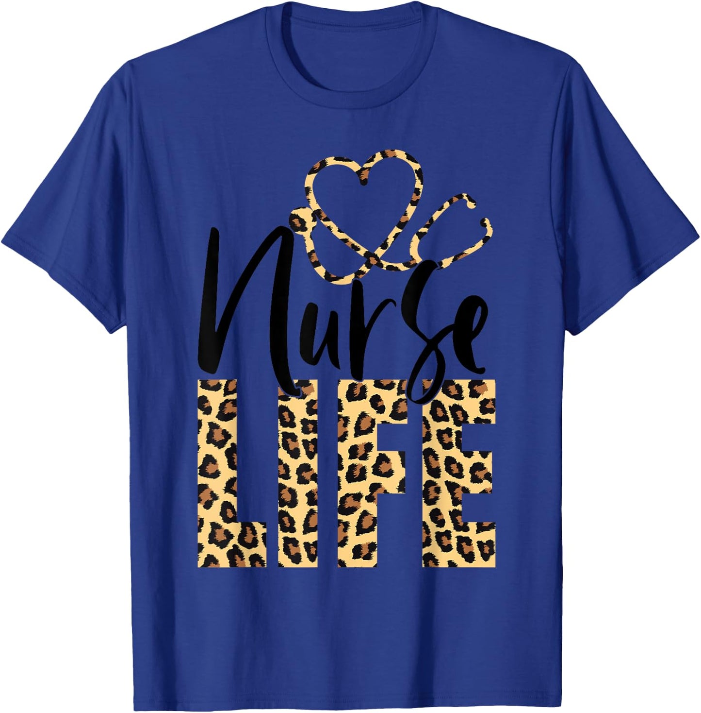 Cute Leopard Nurse Life for Nursing School | Nurse Week 2023 T-Shirt - T-Shirt | Royal