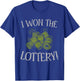 I Won The Lottery Game Winner Luck Lottery Scratcher T-Shirt - T-Shirt | Royal