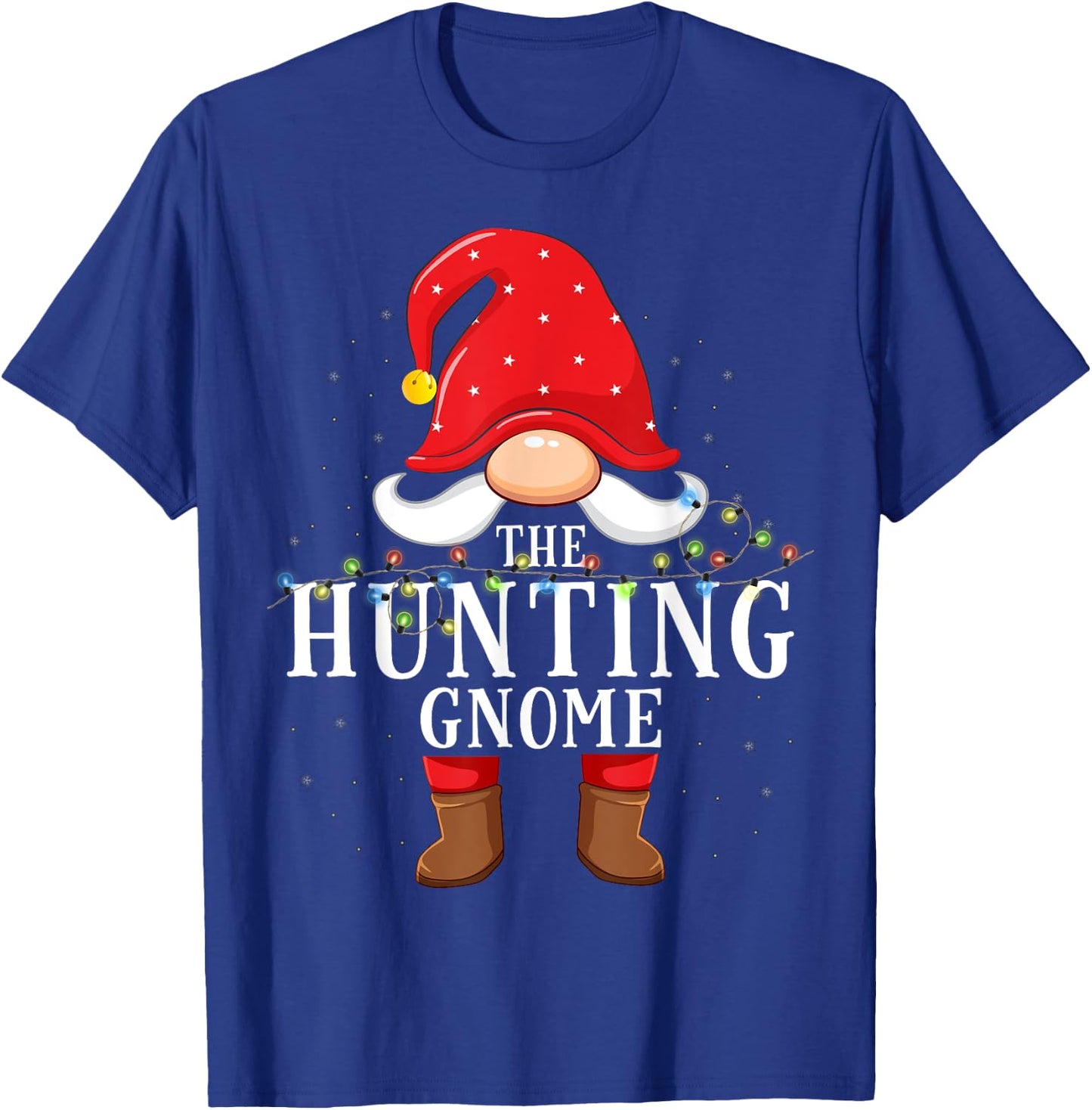 Hunting Gnome Matching Christmas Family Pajama T-Shirt - T-Shirt | Royal