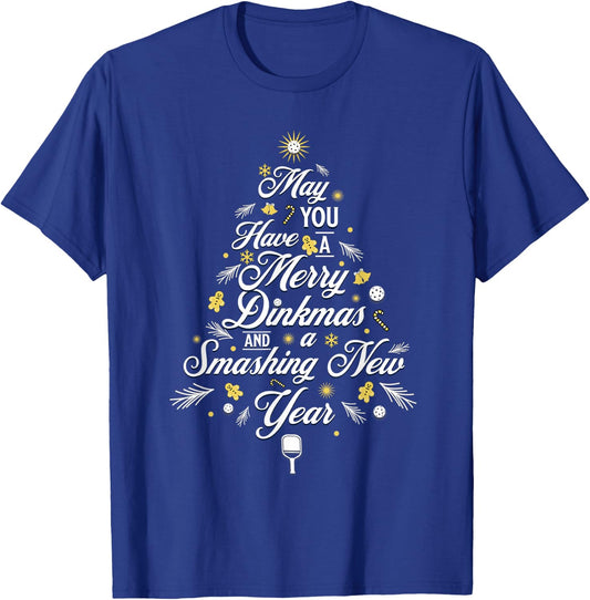 Have A Merry Dinkmas Smashing New Year Pickleball Tree Xmas T-Shirt - T-Shirt | Royal