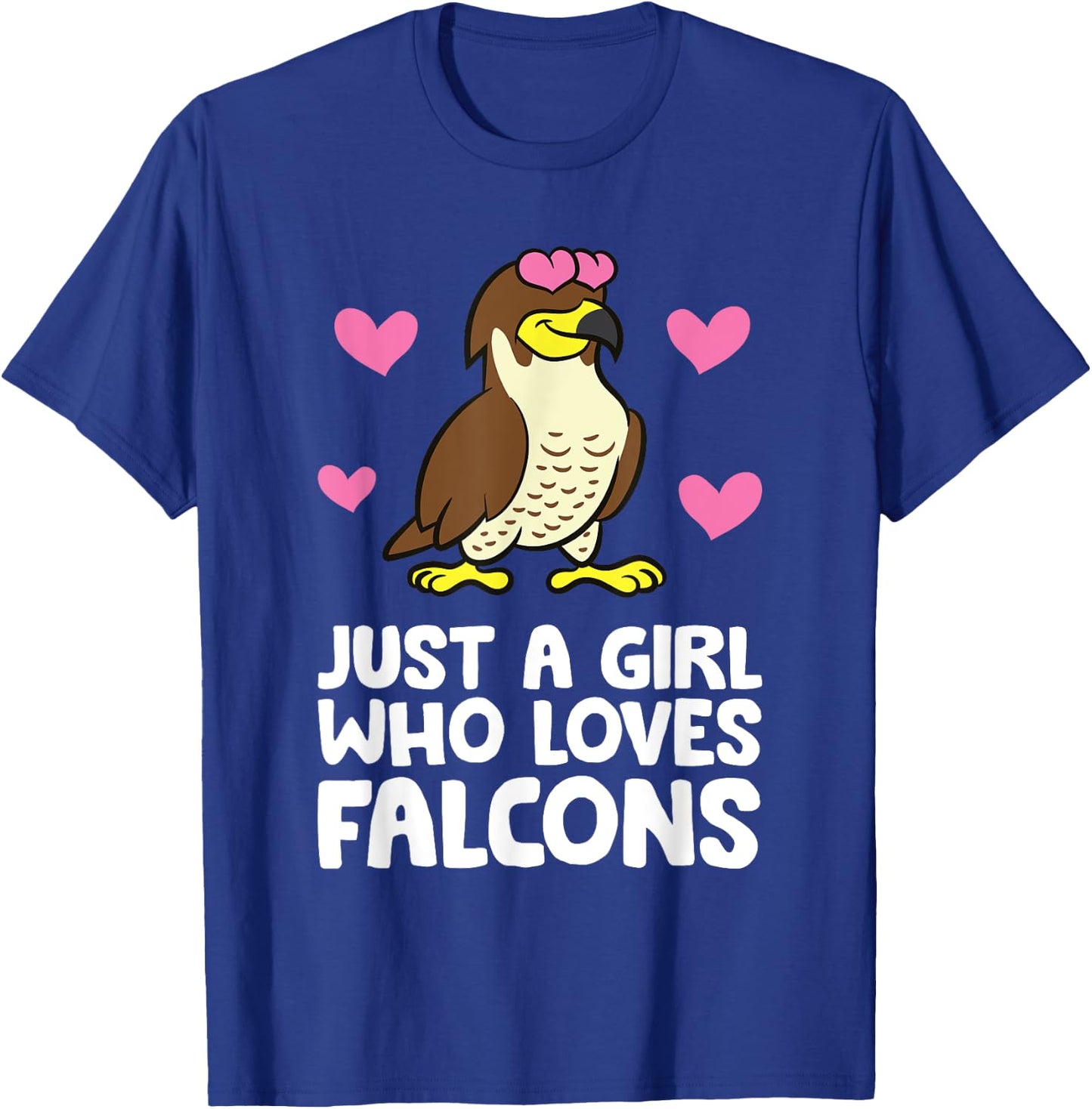 Just A Girl Who Loves Falcons T-Shirt - T-Shirt | Royal