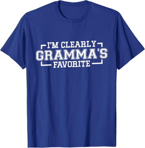 I'm Clearly Gramma's Favorite, Grandson Grandkids Grandma T-Shirt - T-Shirt | Royal