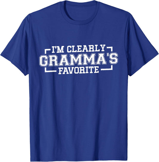 I'm Clearly Gramma's Favorite, Grandson Grandkids Grandma T-Shirt - T-Shirt | Royal