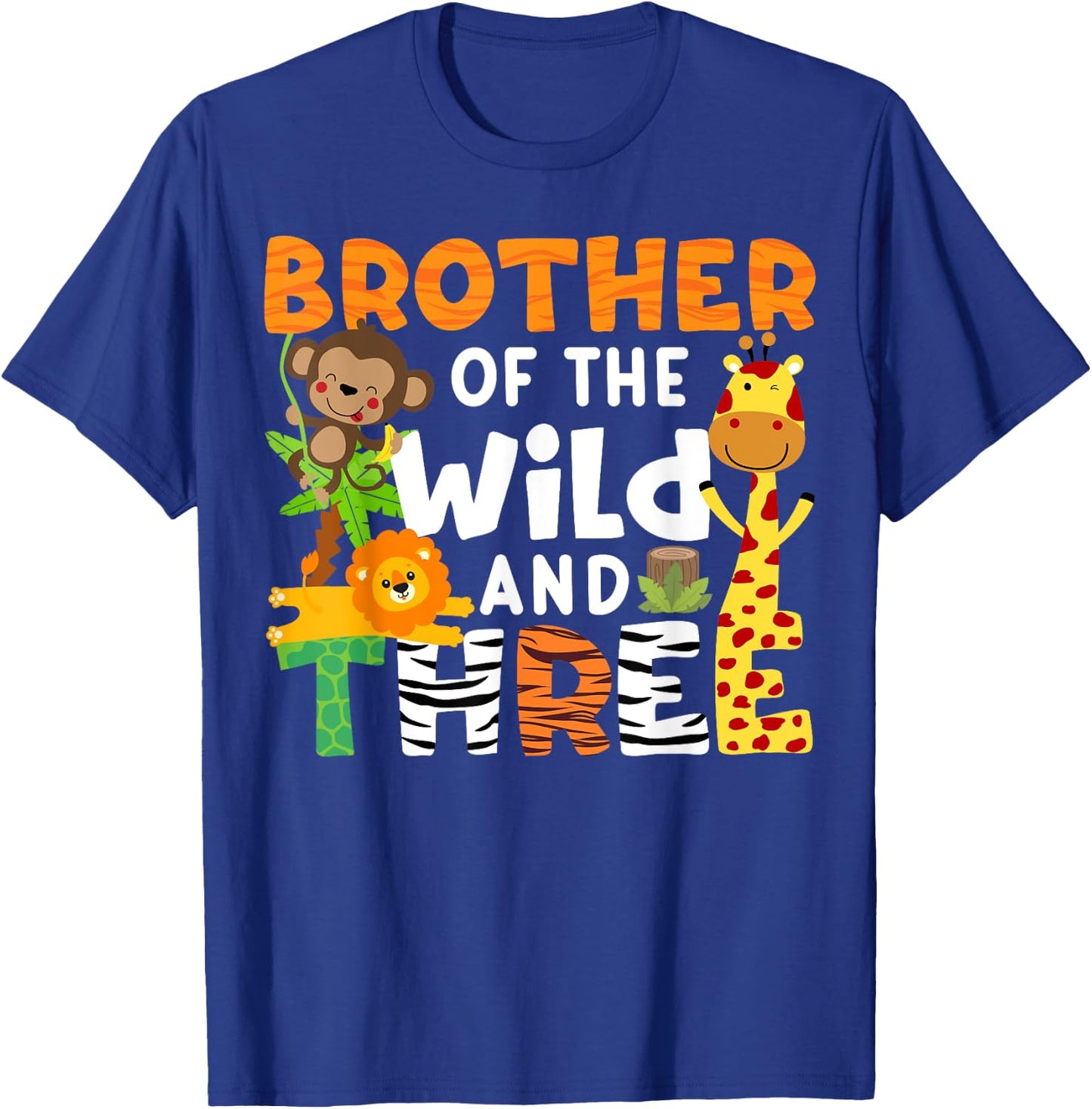 Brother Of The Wild and Three Zoo Theme Party Safari Jungle T-Shirt - T-Shirt | Royal