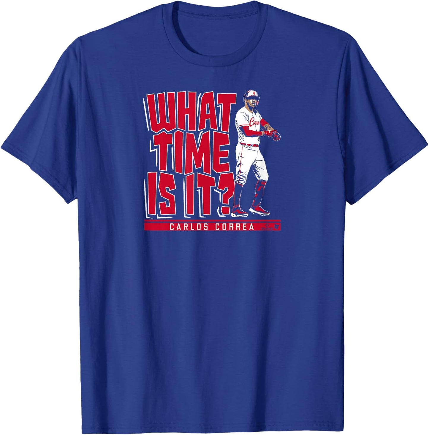 Carlos Correa - What Time is It - Minnesota Baseball T-Shirt - T-Shirt | Royal
