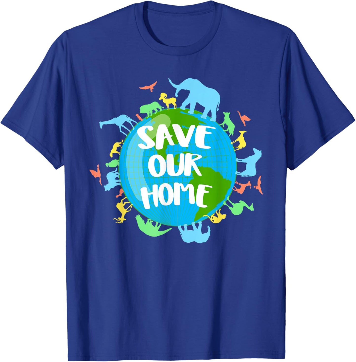 Earth Day 2025 Environmental Nature Planet | & T-Shirt - T-Shirt | Royal