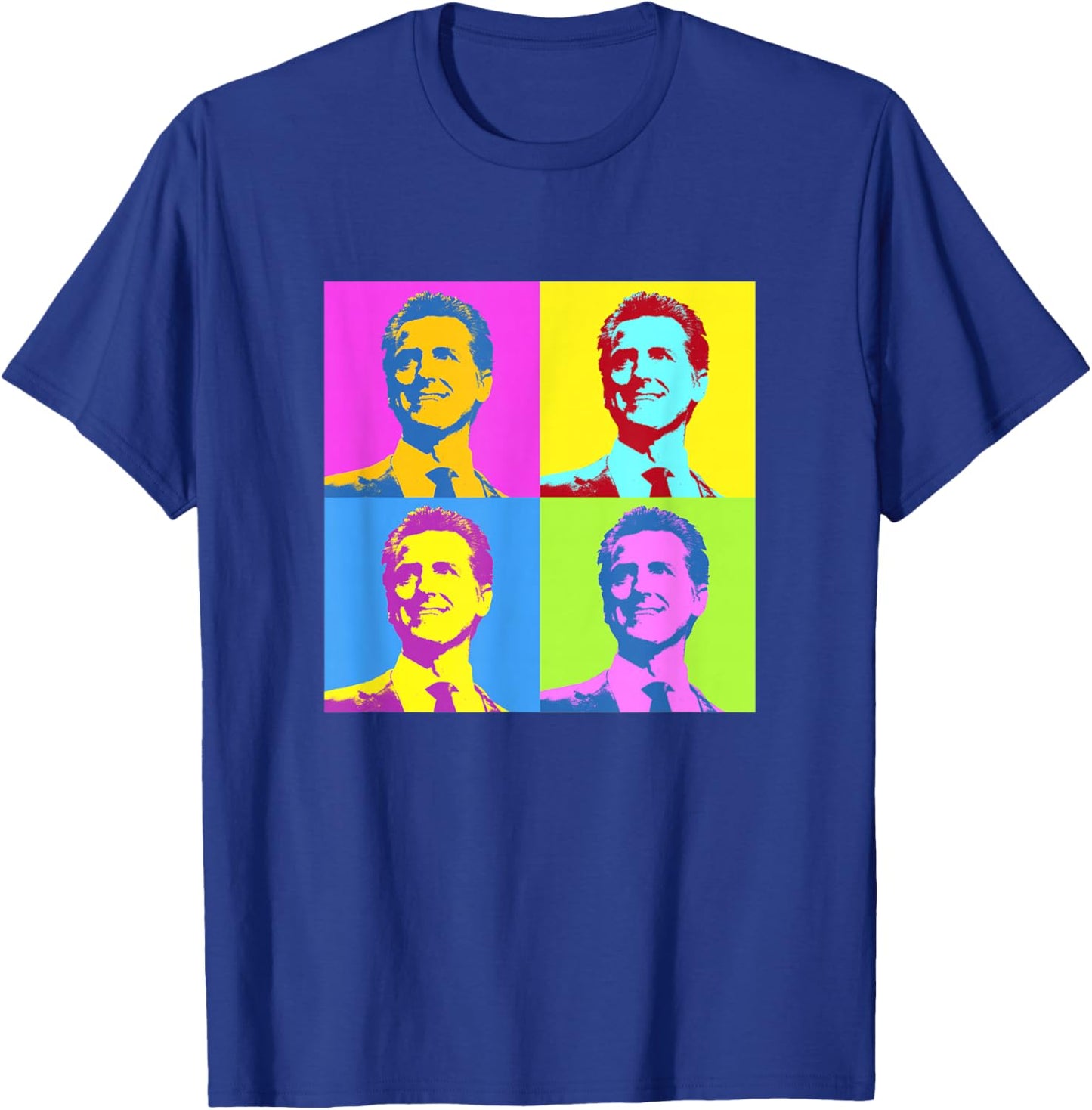 Gavin Newsom Retro Vintage Pop Art T-Shirt - T-Shirt | Royal