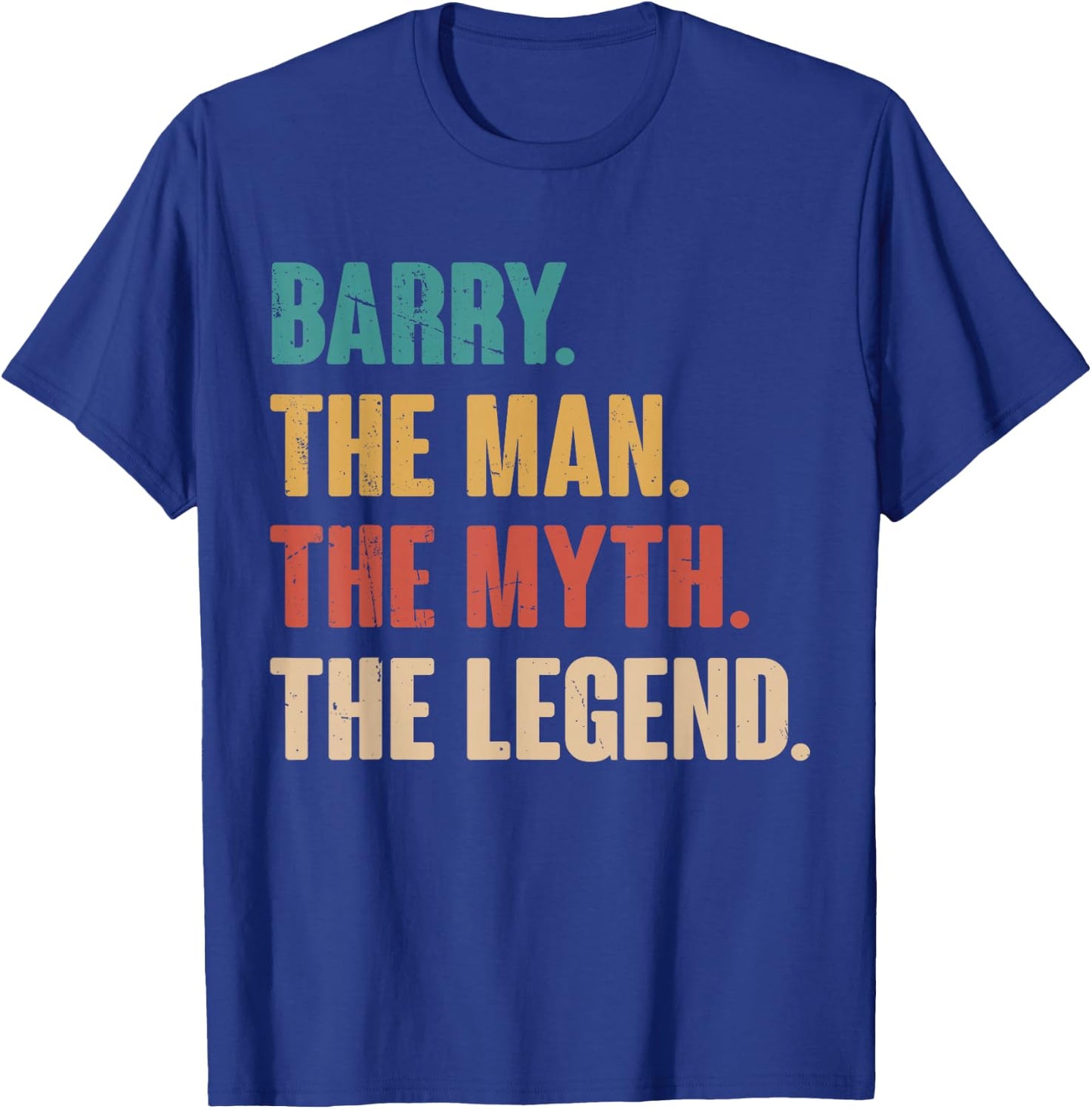 Barry The Man The Myth The Legend Retro Gift Barry T-Shirt - T-Shirt | Royal