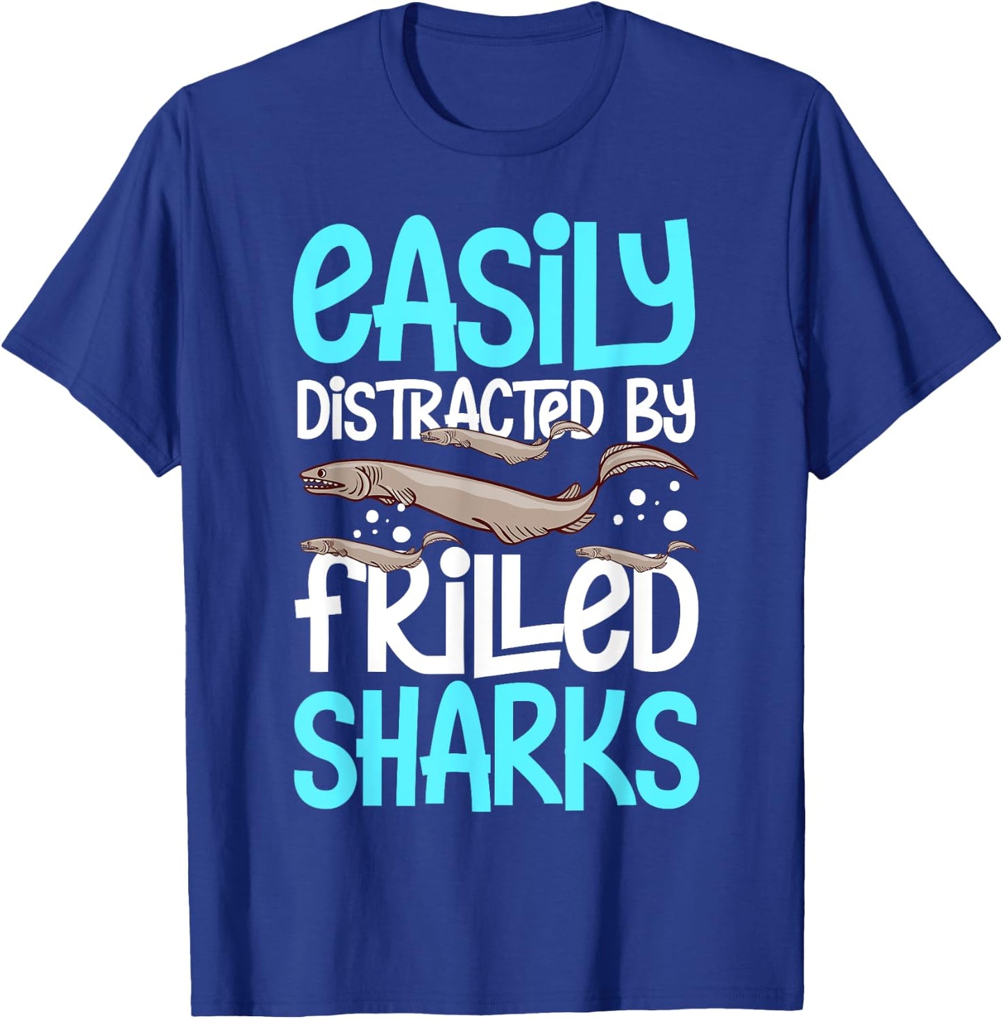 Frilled Shark Animal Tooth Funny Ocean T-Shirt - T-Shirt | Royal