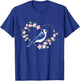 Blue Jay Bird Lover Watching Bidwatcher Birder Flower Heart T-Shirt - T-Shirt | Royal