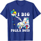 Happy Dot Day Dig Polka Kids Tractor Birthday Party T-Shirt - T-Shirt | Royal