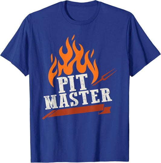 Cool Pit Master Dad Grilling BBQ T-Shirt - T-Shirt | Royal