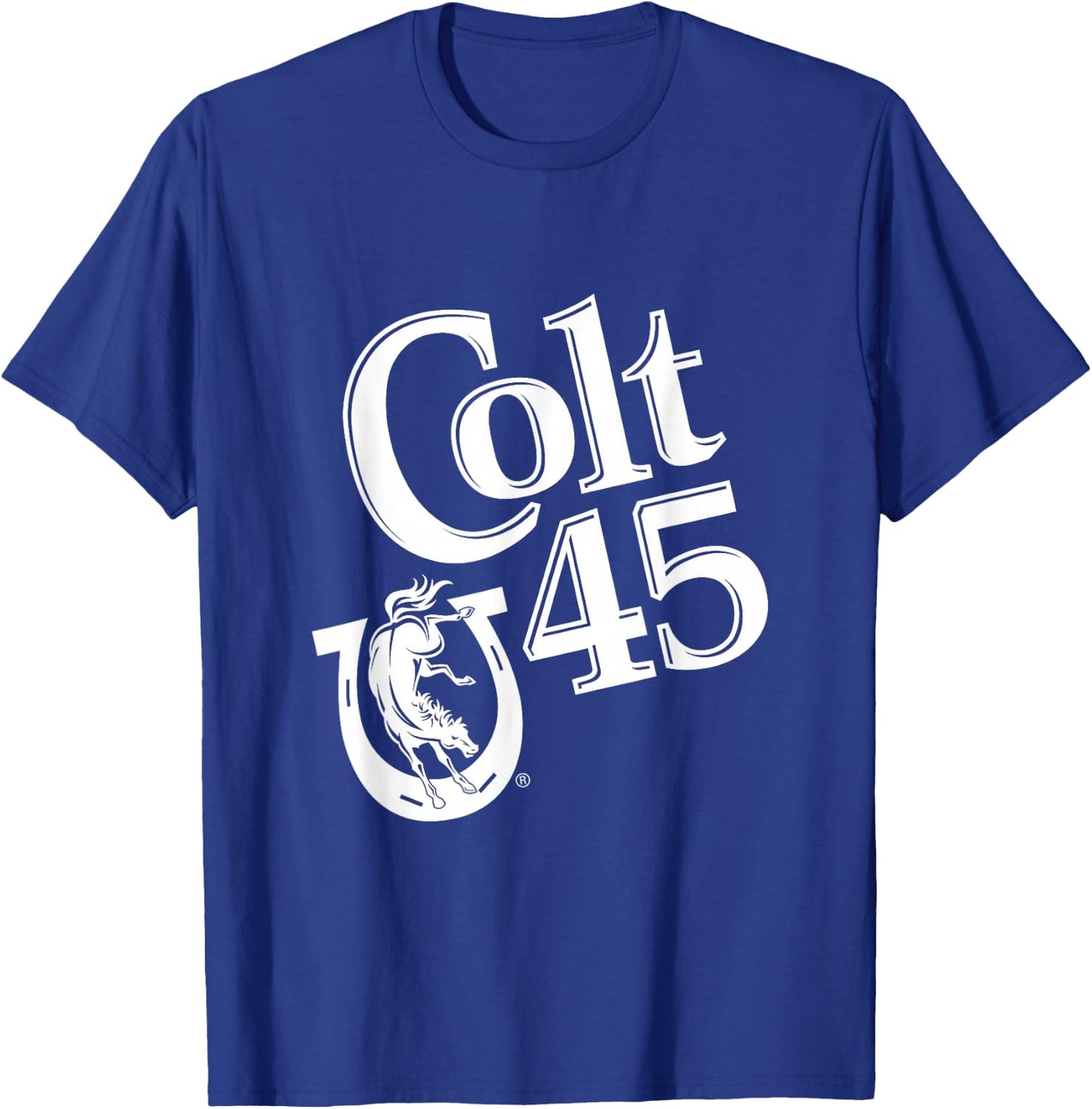 Colt 45 Beer Style - White Logo T-Shirt - T-Shirt | Royal