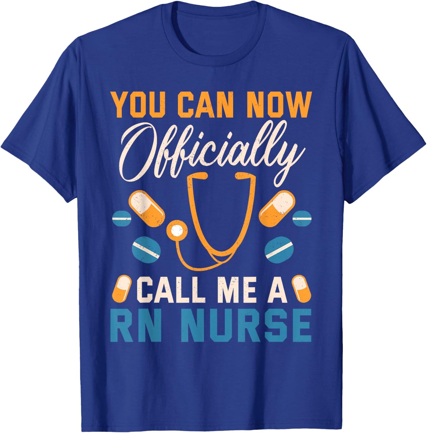 Nursing Finally A RN Registered Nurse T-Shirt - T-Shirt | Royal