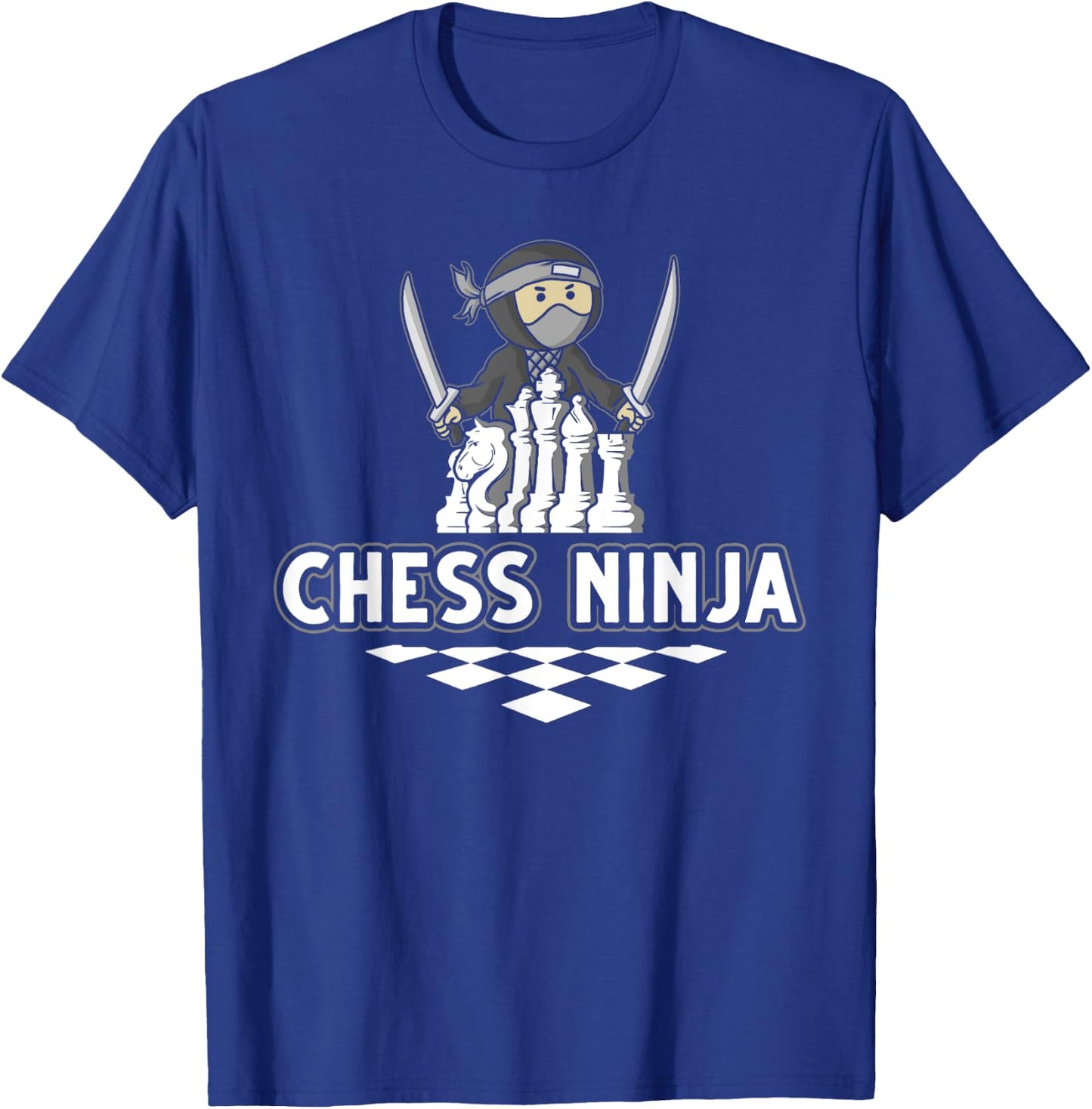 Funny Chess Design Kids Boys Girls Ninja Chess Lover Players T-Shirt - T-Shirt | Royal