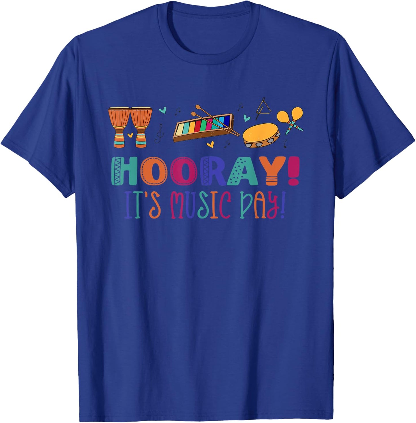 HOORAY! IT'S MUSIC DAY! Musical Note Teacher Musician Meme Women Kids T-Shirt - T-Shirt | Royal