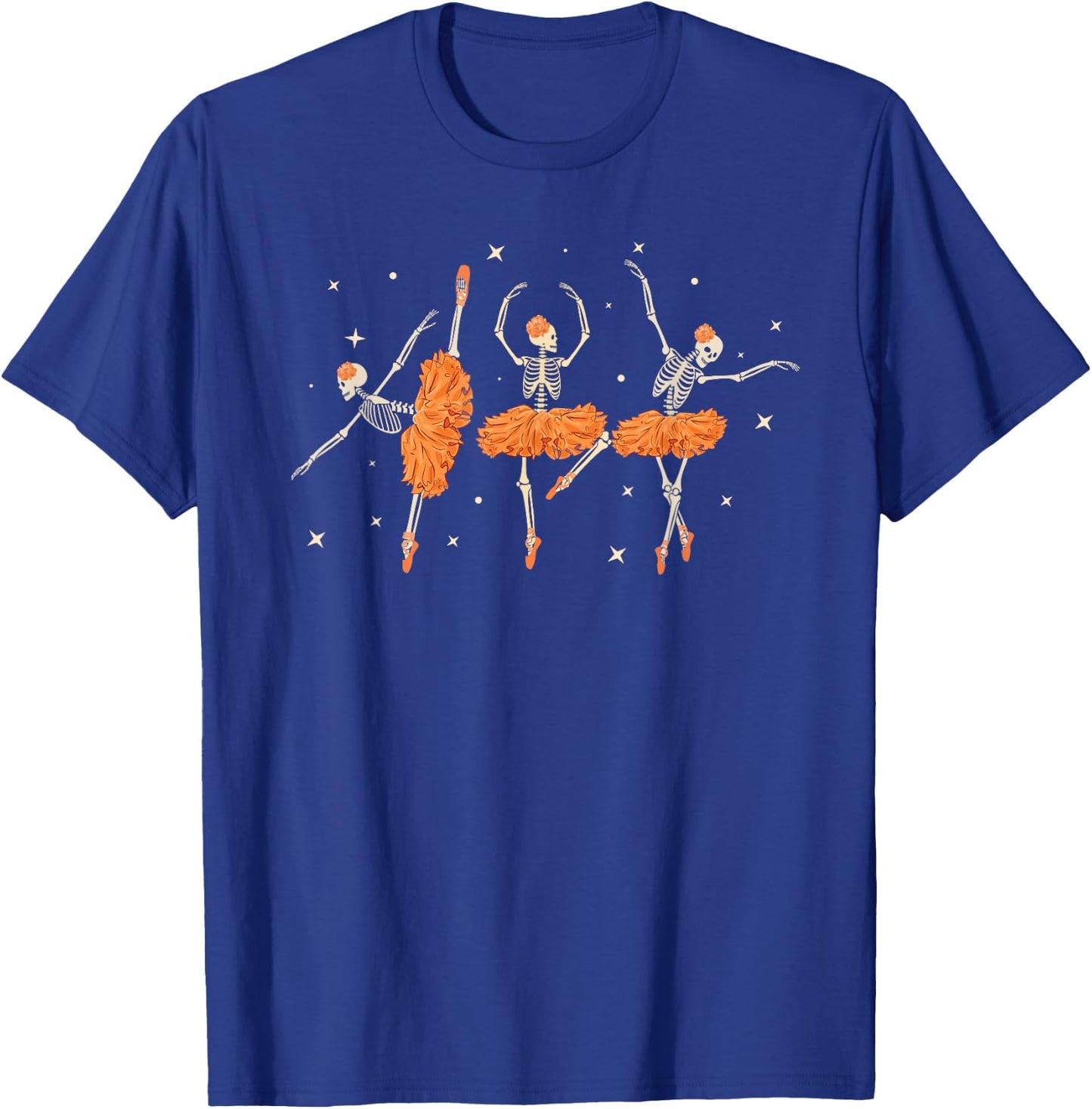 Dancing Skeleton Ballerina Ballet Dance Halloween Women Girl T-Shirt - T-Shirt | Royal