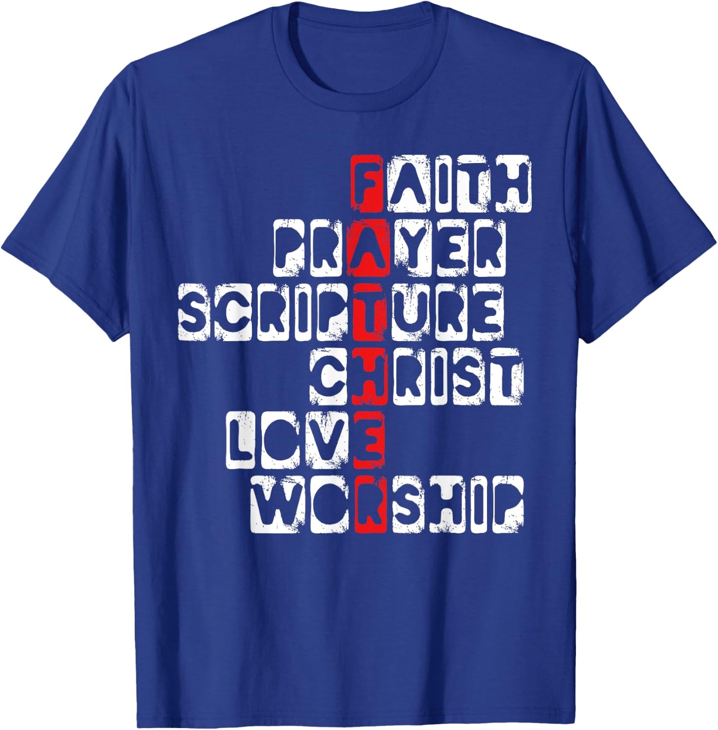Religious Dad Christian Believer Fatherhood Fathers Day T-Shirt - T-Shirt | Royal