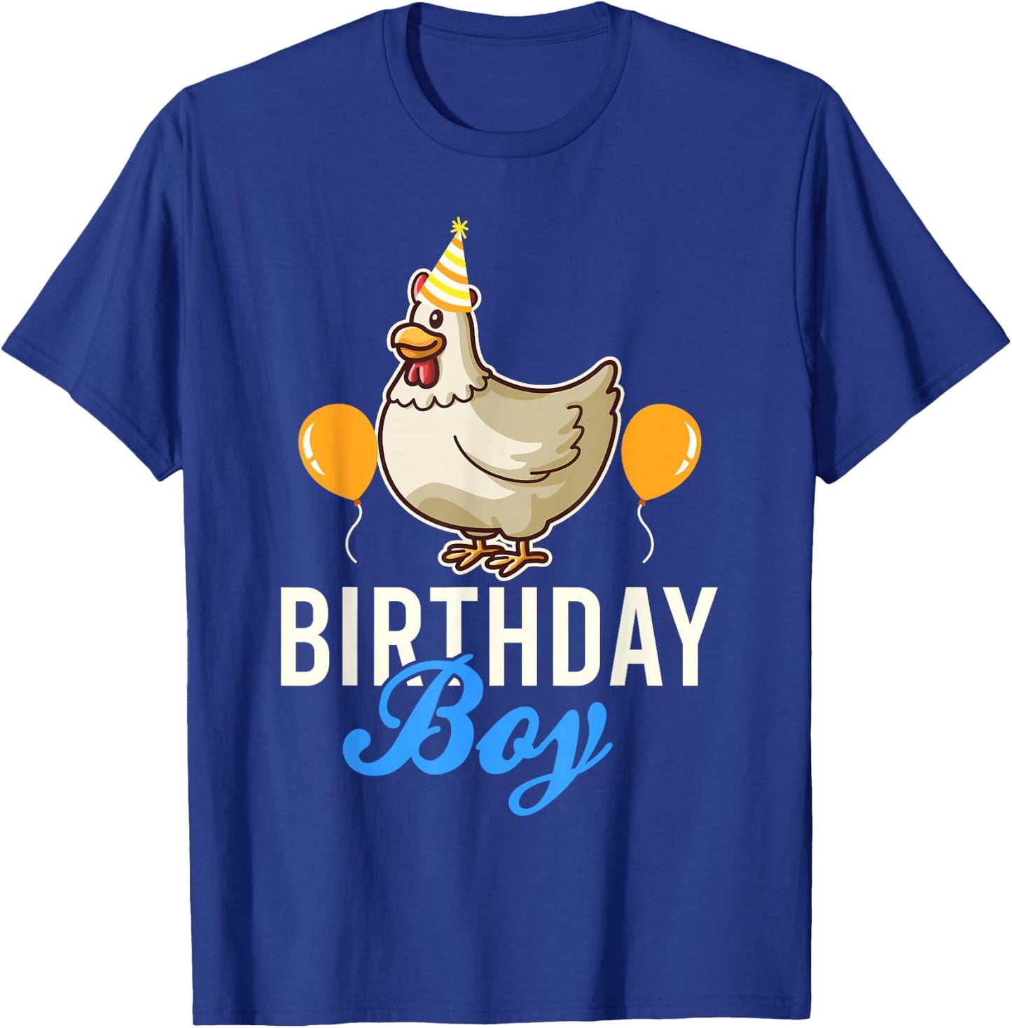 Cute Chicken Birthday Boy T-Shirt - T-Shirt | Royal