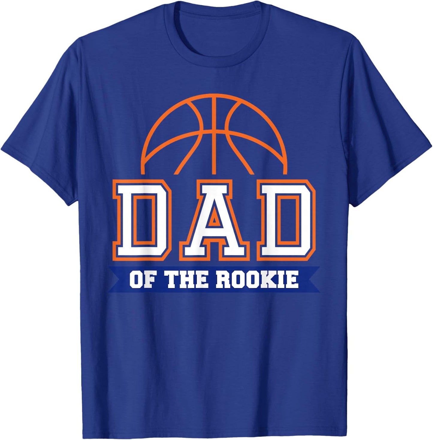 Dad of Rookie 1st Birthday Basketball Theme Matching Party T-Shirt - T-Shirt | Royal