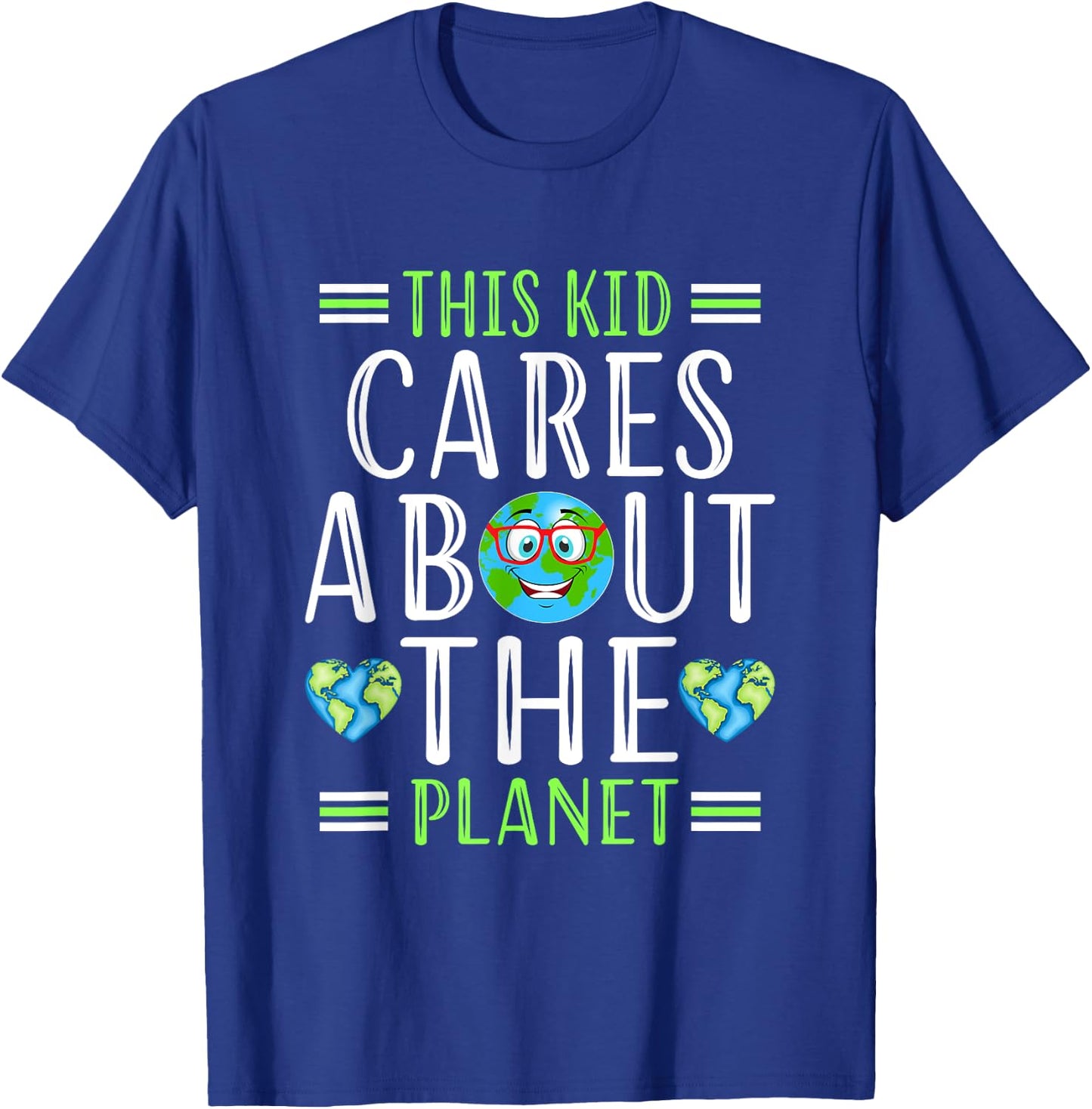 recycle This Kid Cares Planet Save World Hour Earth Day T-Shirt - T-Shirt | Royal