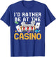 Funny Casino Gambling Art Men Women Las Vegas Slot Machine T-Shirt - T-Shirt | Royal