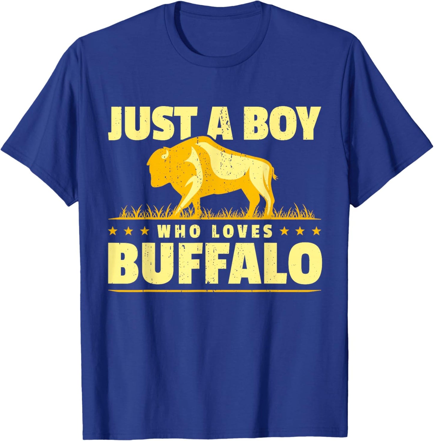 Boy Who Loves Buffalo I Men Buffalo I Son Buffalo T-Shirt - T-Shirt | Royal