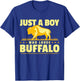 Boy Who Loves Buffalo I Men Buffalo I Son Buffalo T-Shirt - T-Shirt | Royal