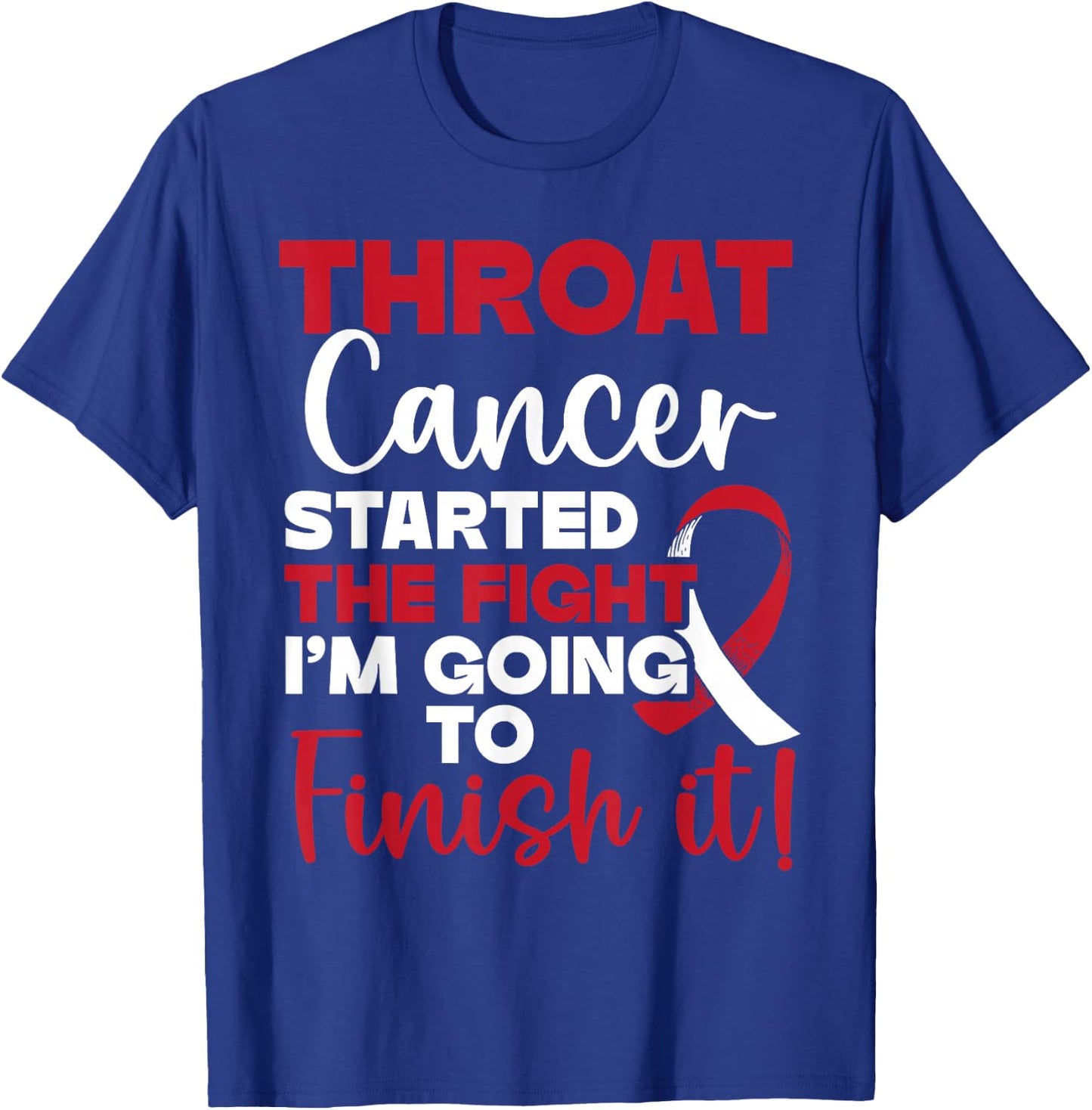 Head and Neck Cancer Awareness SteMi Apparel Throat Cancer Awareness - -Adults, Black, Small, Short Sleeve T-Shirt - T-Shirt | Royal