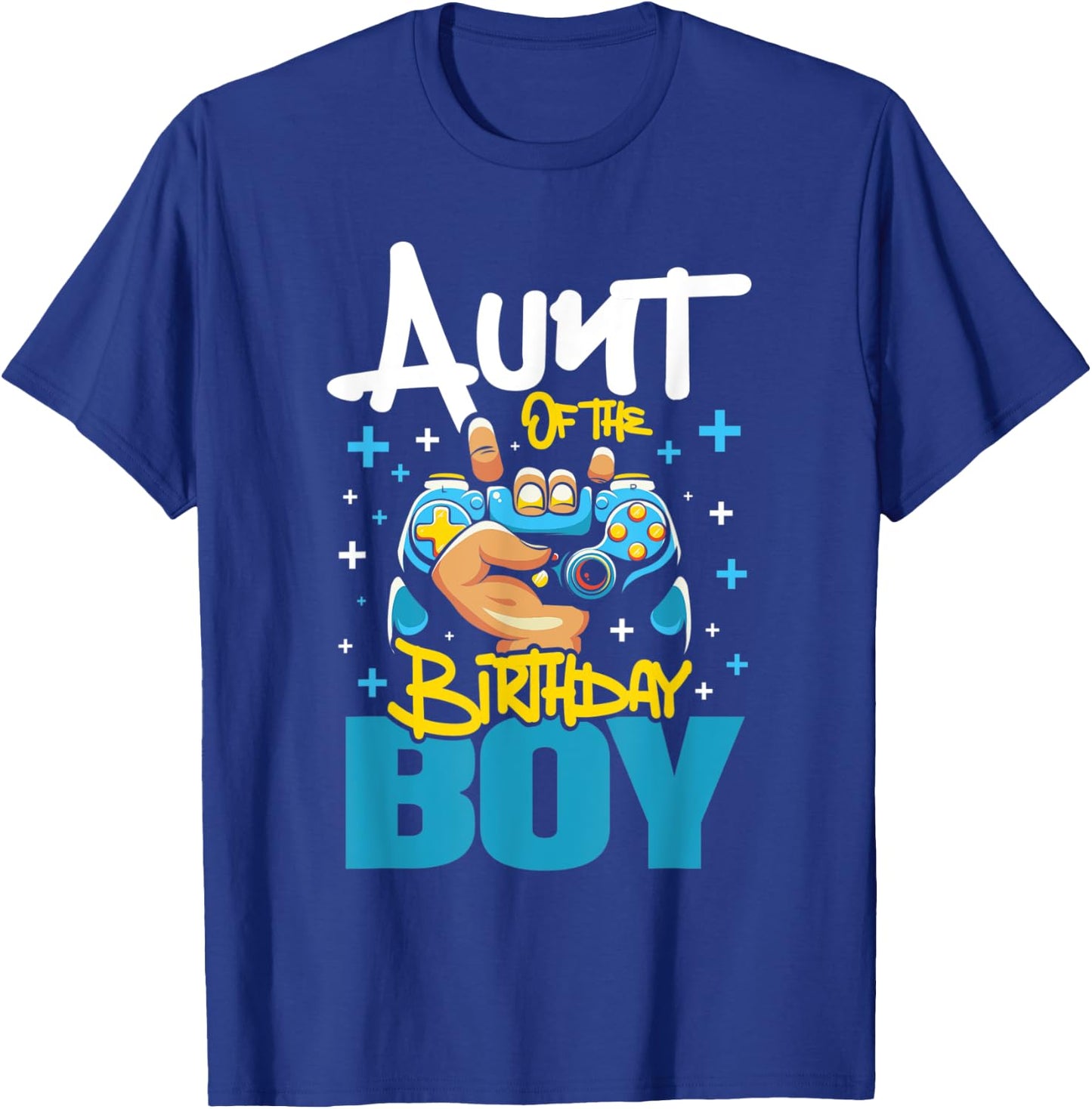 Aunt Of The Birthday Boy - Auntie Video Game Gamer Nephew T-Shirt - T-Shirt | Royal