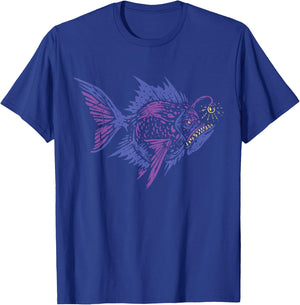 Anglerfish Deep Sea Creatures Sea Monster Angler Fish T-Shirt - T-Shirt | Royal