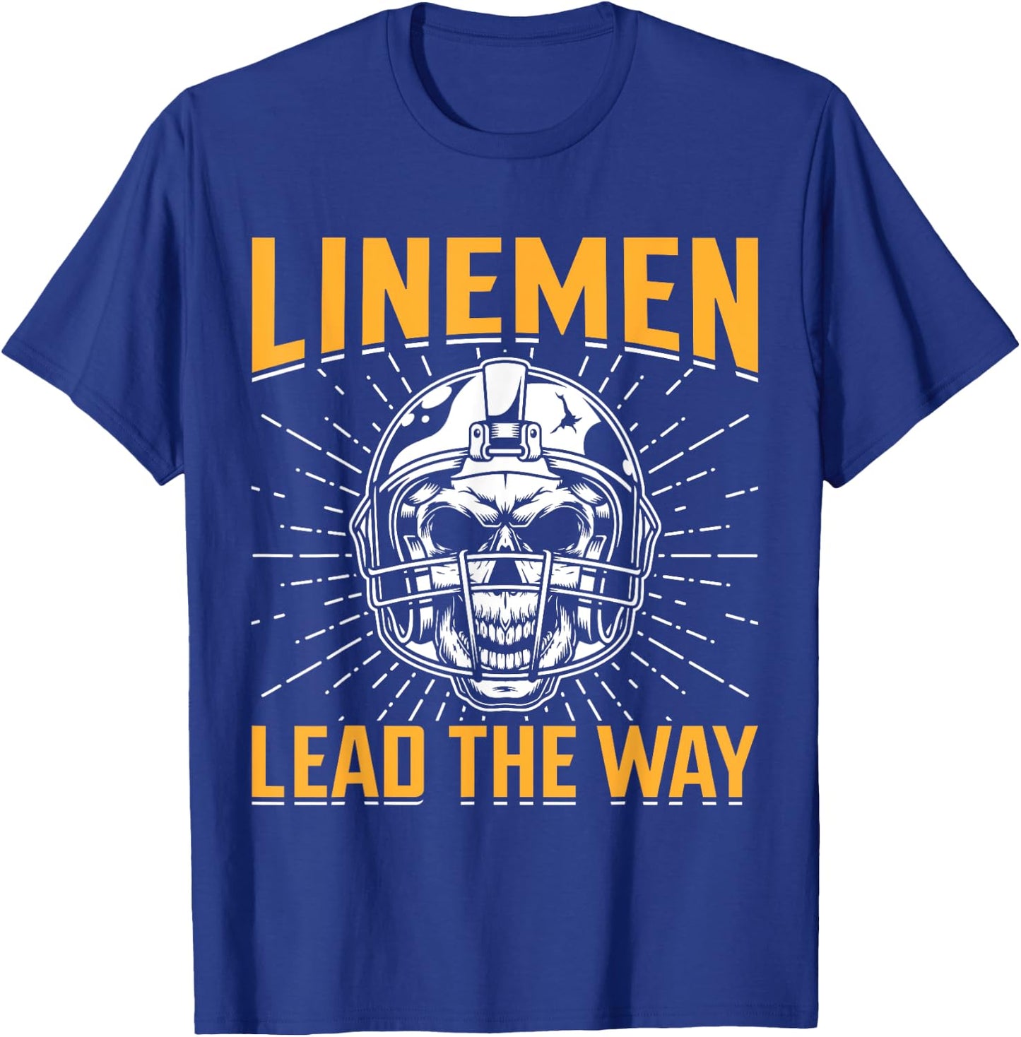 Linemen Lead The Way - American Football T-Shirt - T-Shirt | Royal