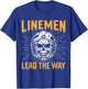 Linemen Lead The Way - American Football T-Shirt - T-Shirt | Royal