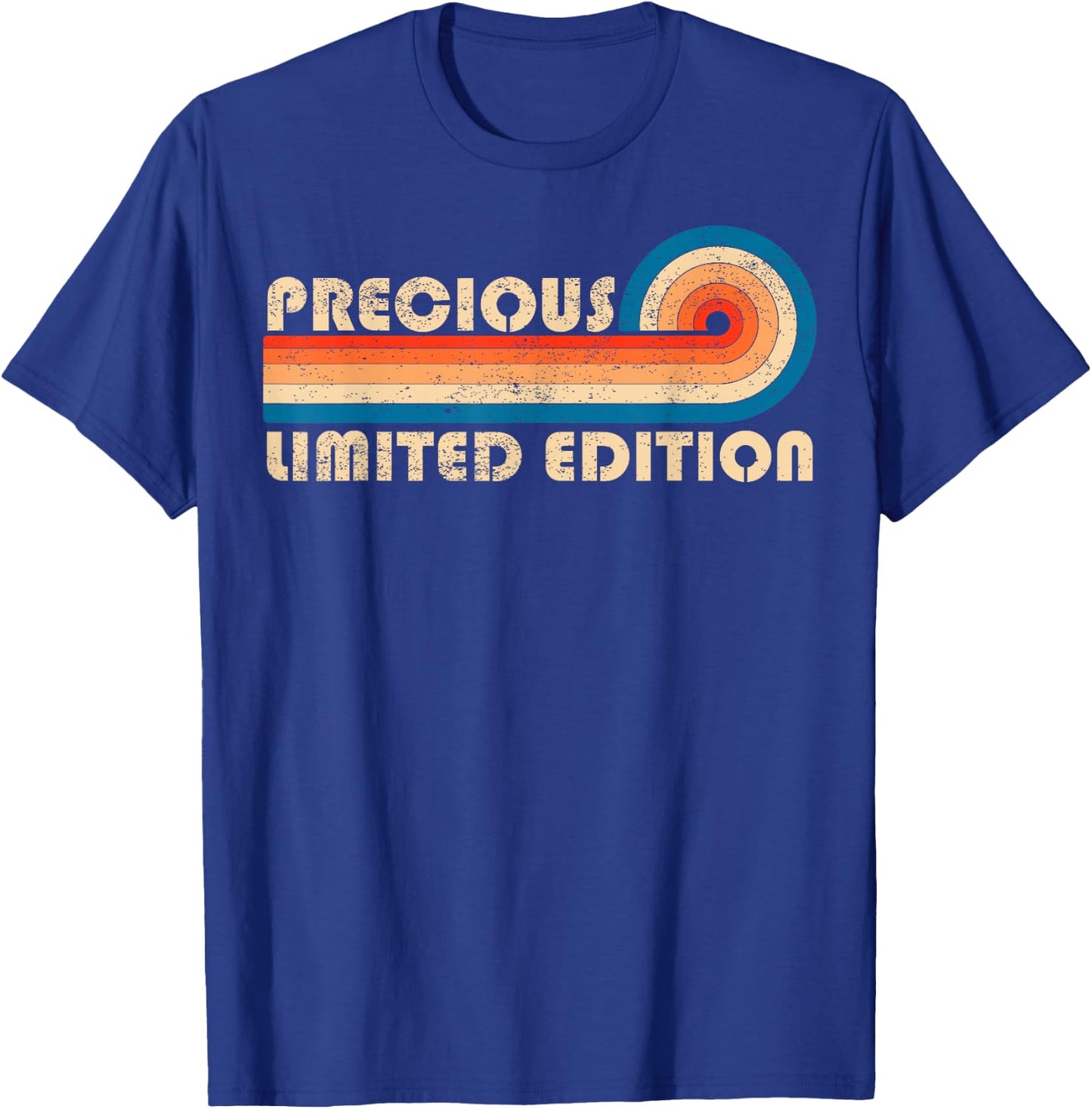 PRECIOUS First Name Funny Retro Vintage Birthday T-Shirt - T-Shirt | Royal