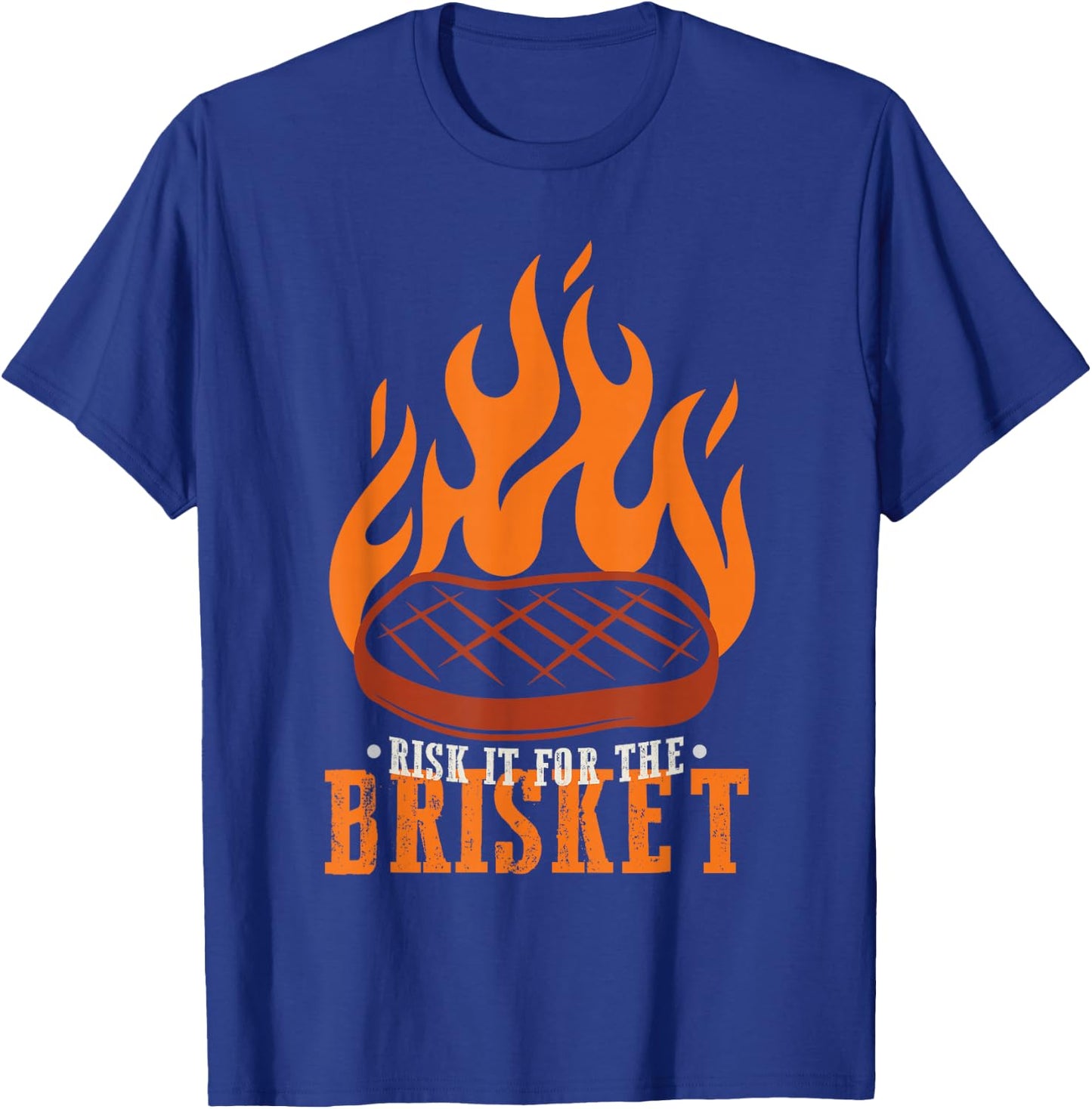 Funny Risk It For The Brisket Grilling BBQ T-Shirt - T-Shirt | Royal