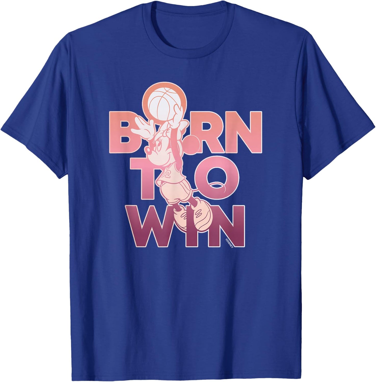 Disney Minnie Mouse Sports Basketball Dunk Born to Win T-Shirt - T-Shirt | Royal