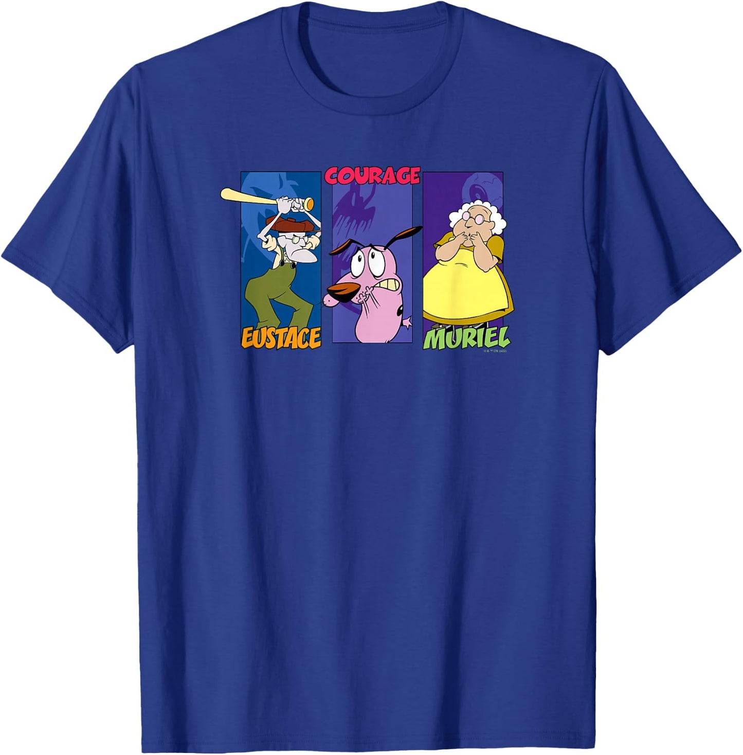 Courage The Cowardly Dog Group Panels T-Shirt - T-Shirt | Royal