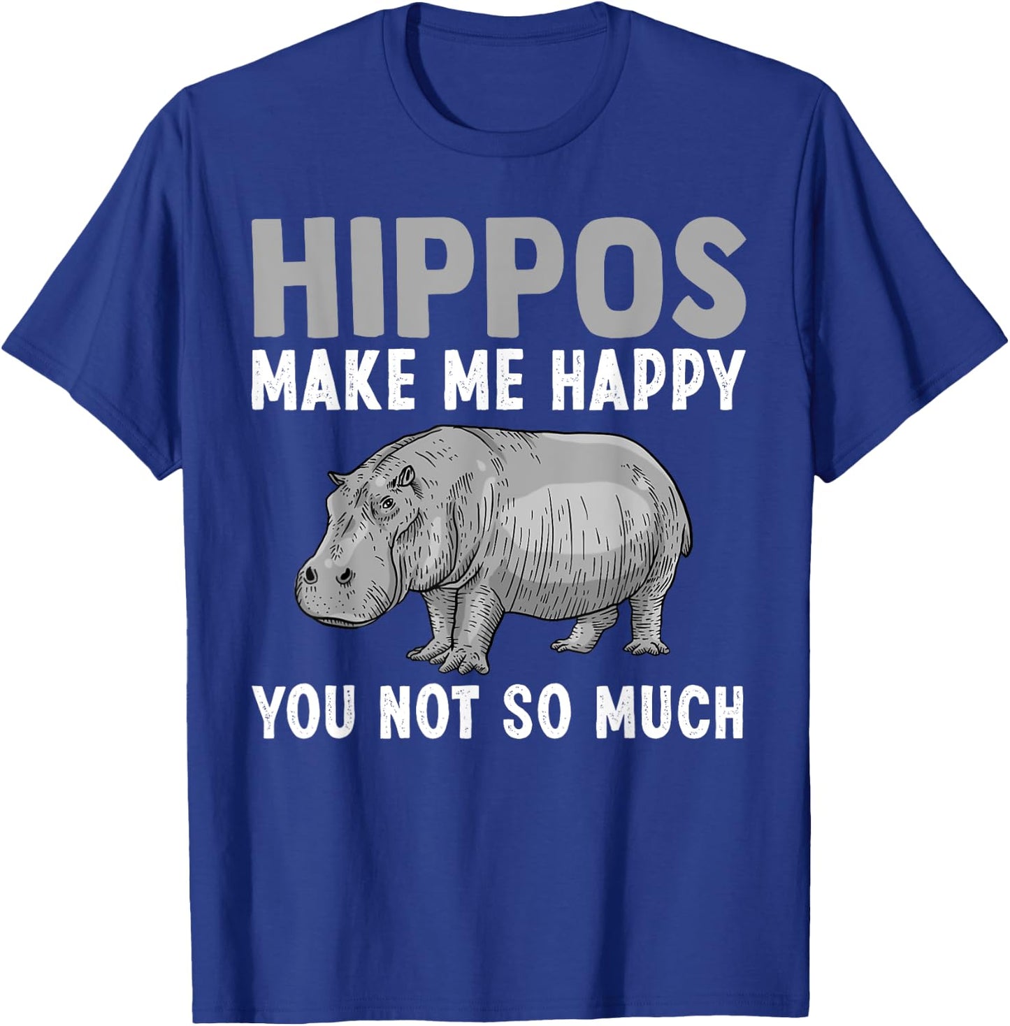 Cool Hippo Art Men Women Hippopotamus Safari Hippos Animal T-Shirt - T-Shirt | Royal