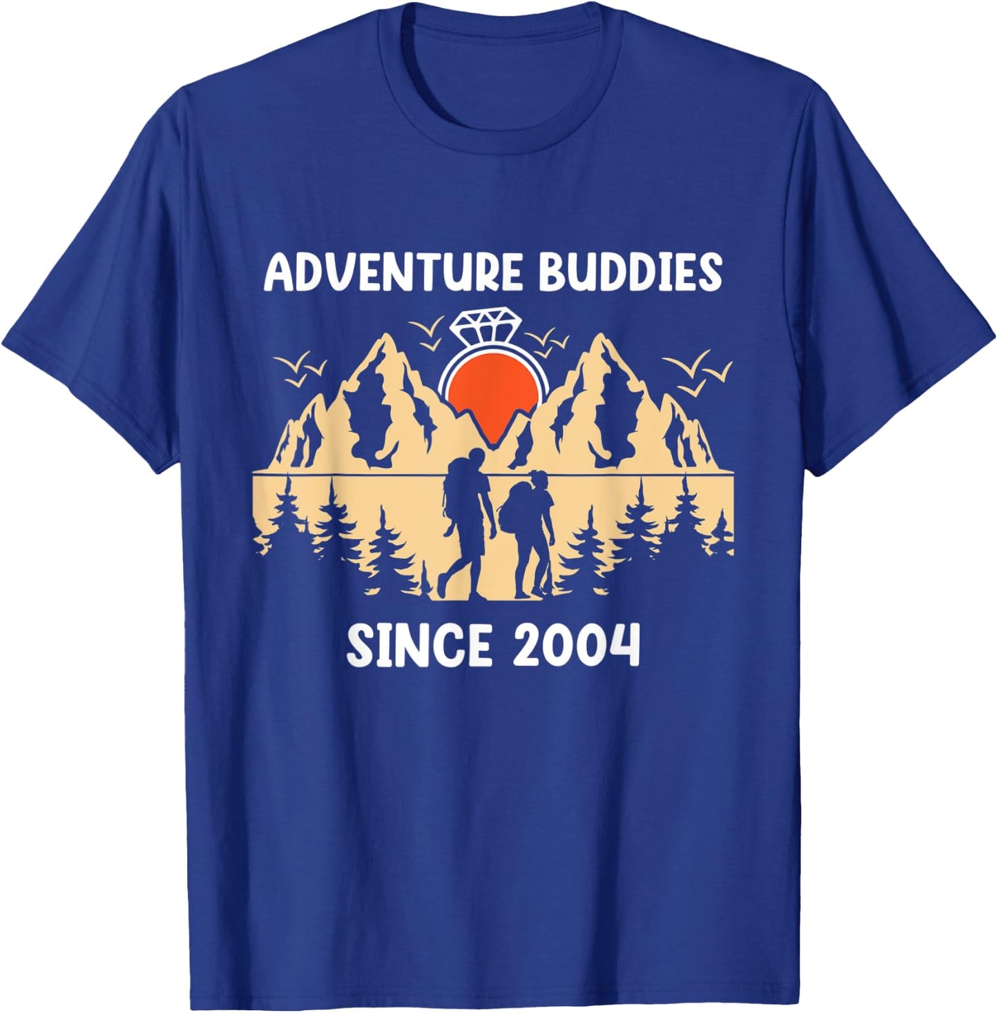 Adventure Buddies Since 2004 Hiking Partner T-Shirt - T-Shirt | Royal