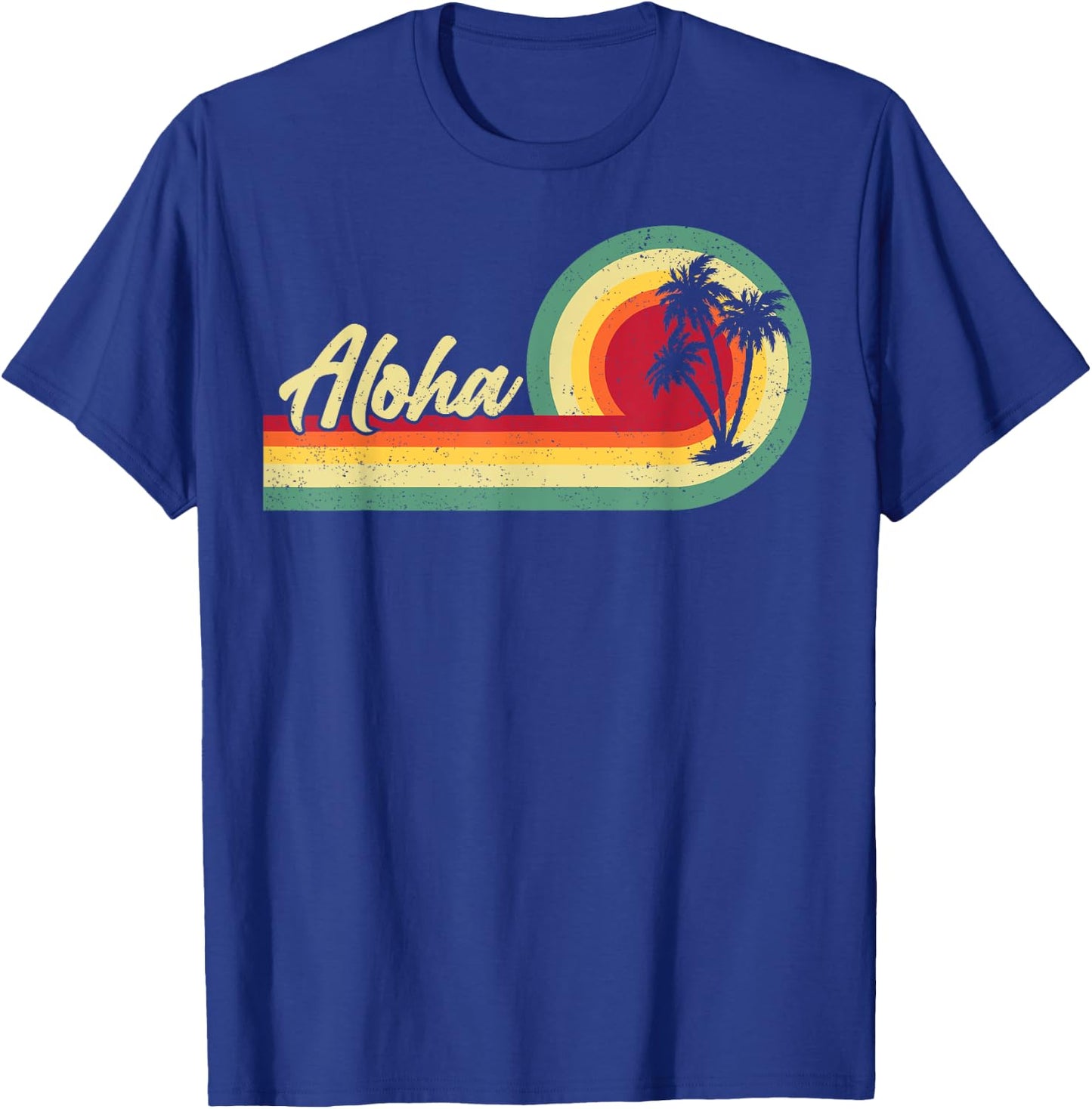 Palm Tree Summer Tropical Beach Aloha Hawaii Hawaiian Island Men Women Kids T-Shirt - T-Shirt | Royal