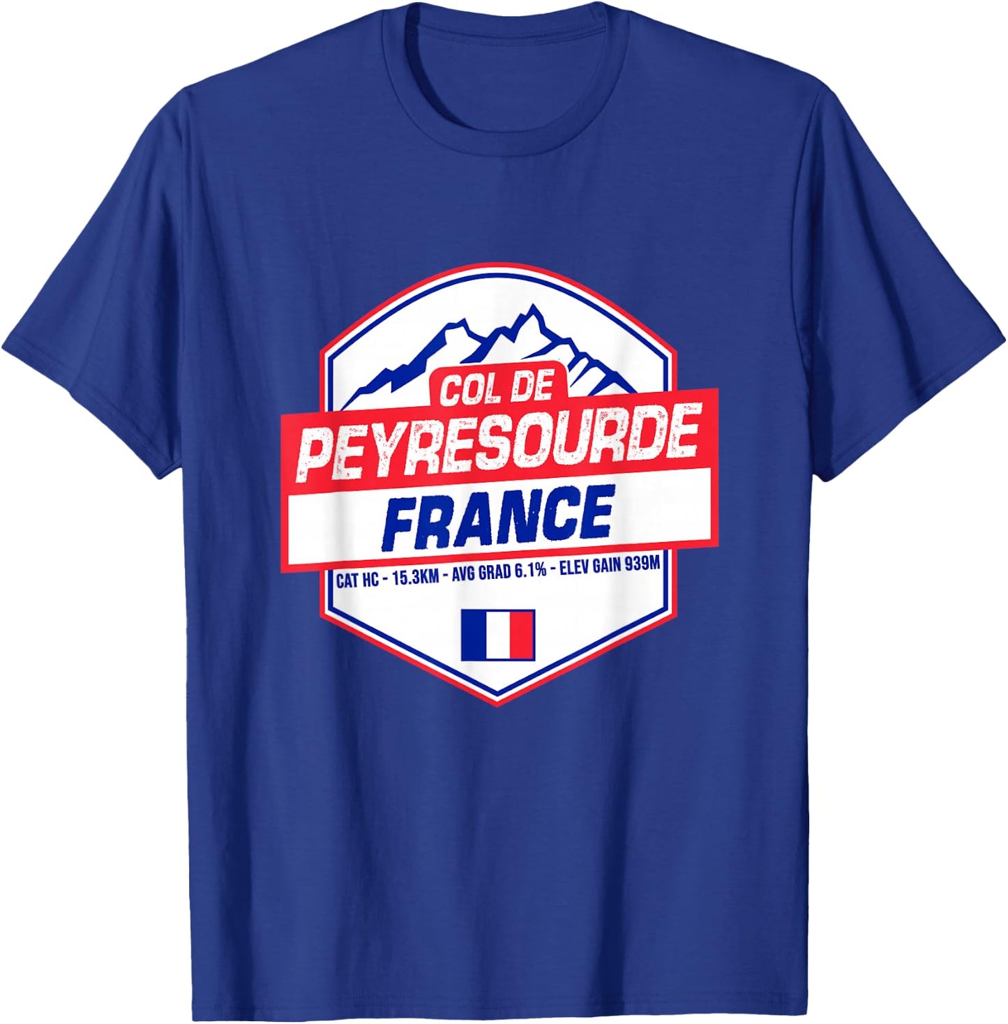 Col de Peyresourde Cycling In France Road Cyclist T-Shirt - T-Shirt | Royal