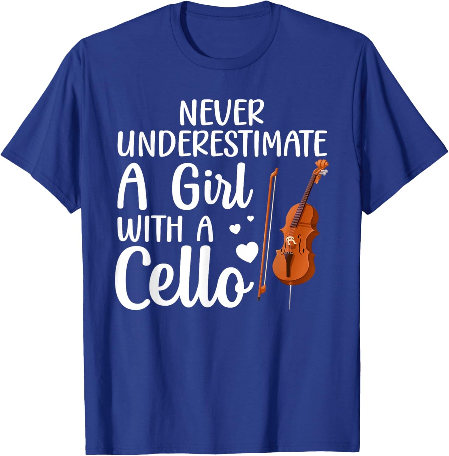 Funny Cello Art for Girls Women Kids Youth Cello Players T-Shirt - T-Shirt | Royal